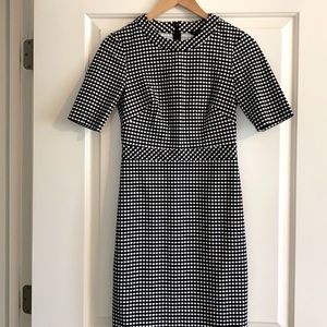Gingham fitted shift